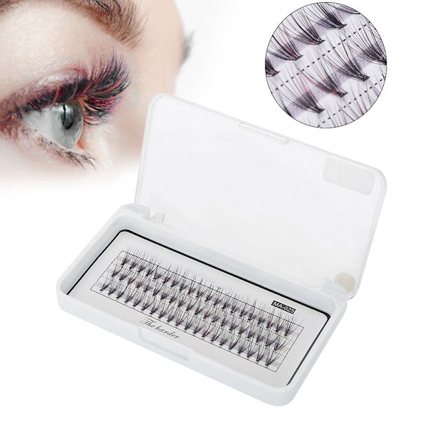 Symphony Red Tjocka Ympade Ögonfransar Förlängning Långa Falska Ögonfransar Makeup 9mm