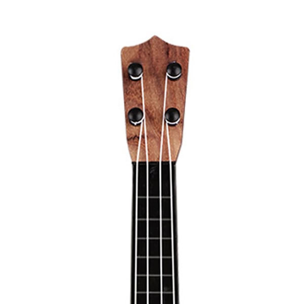 Ukulele-leketøy i plast, spillbar, 4 strenger, pedagogisk ukulele for gutter og jenter, bursdagsgaver, mørk farge