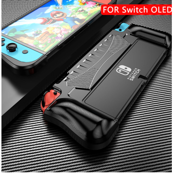 Switch oled fodral NS Nintendo OLED spelkonsol integrerat skyddsfodral TPU skyddande