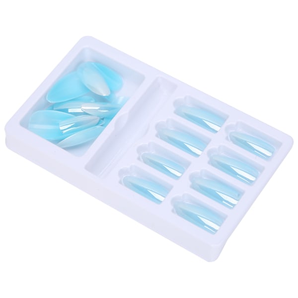 Gradient Pointed Fake Nails Tips Set Colored Full Cover False Nails with Nail FileF745-15