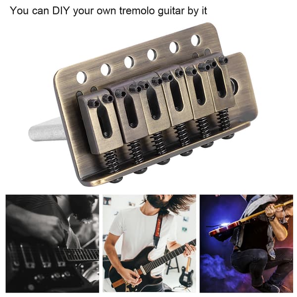 6-strängad elektrisk gitarr tremolo bryggsystem för ST gitarr koppar bronsfärg
