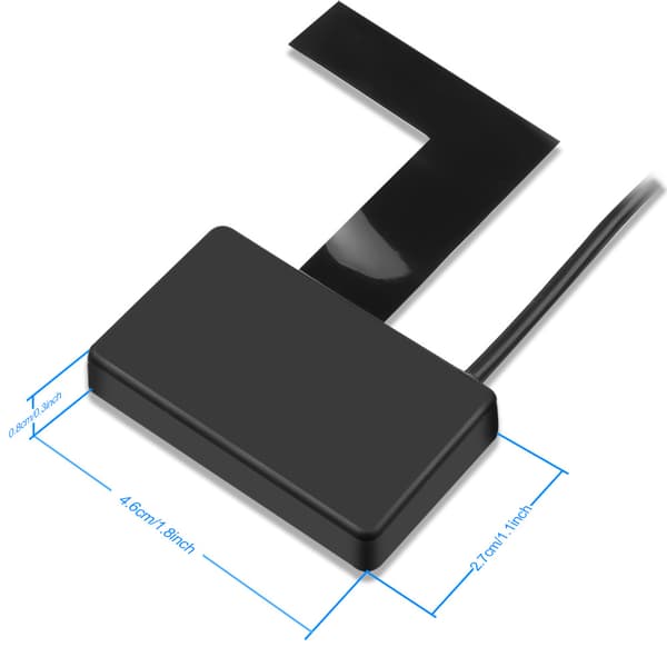 Bærbar DAB-bilmottaker, digital DAB-antenne for bil, sterk signalmottak for bilsystem MCX hannkontakt