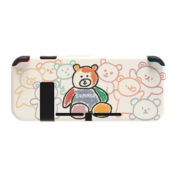 Dokkbar beskyttende deksel for Nintendo Switch, myk TPU-slank deksel for NS-konsoll og Joy-Con-kontrollere