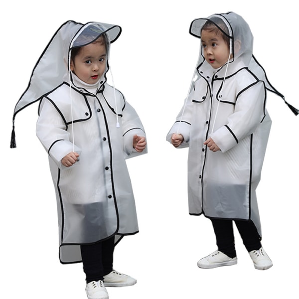 Clear Raincoat for Kids Girls Boys Poncho Rain Coats Quicksand Hood Lightweight（size XL）