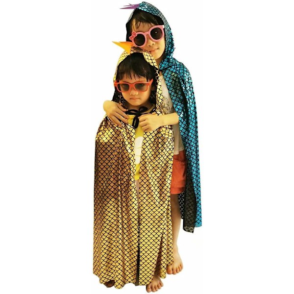 Dinosaur Kostumer Grøn Drage Kappe Halloween Klæd Ud Tøj 3-8 År Gammel Hooded Green Cloak