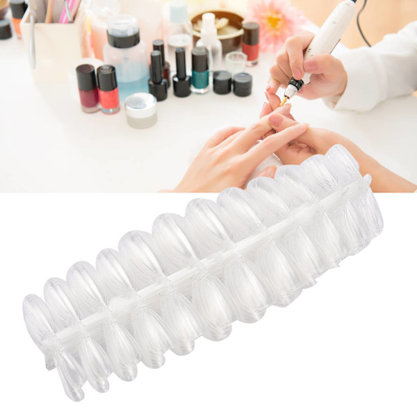 504 st falska nagelspetsar med full täckning, supertunna nagelfärgspetsar, nagel-DIY-verktyg, transparenta