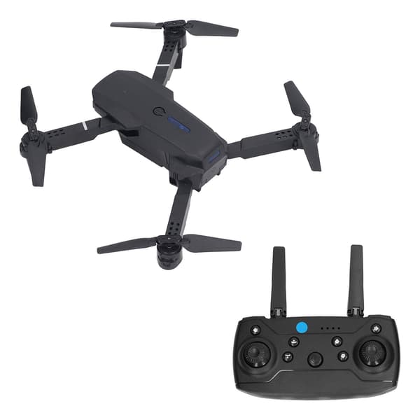 E88 4-akset luft-quadcopter HD dobbeltkamera højopløselig foldbar RC-drone sort