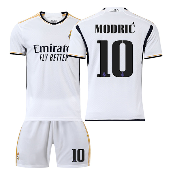 23/24 Real Madrid Hemmafotbollströja Set 10 MODRIC Barnstorlek20