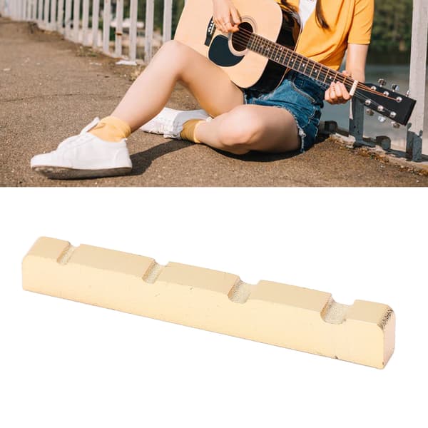 Elektrisk basmutter 38mm 4 strängar akustisk gitarr ersättning metall slitsad strängmutter