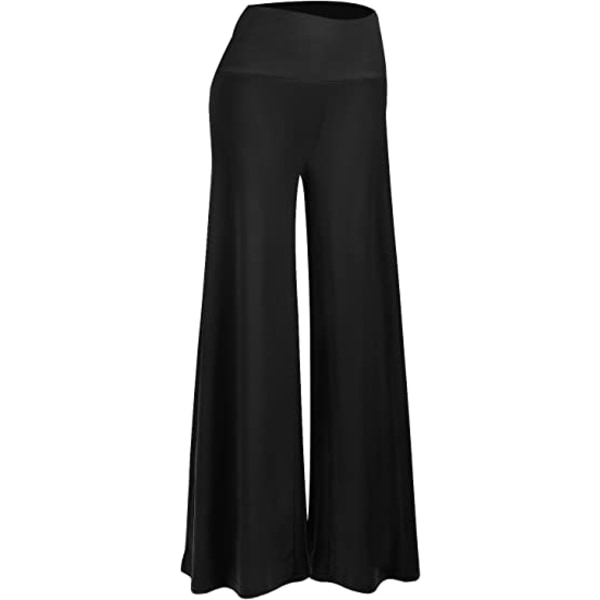 elastiska byxor vid ben för kvinnor (svarta)