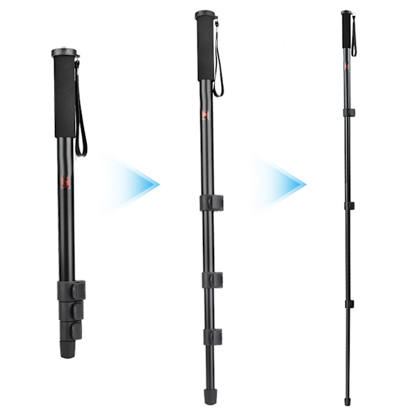 Aluminiumlegering Bärbar Retraktil Monopod Selfie Stick Fäste Stöd Stång för SLR-kamera(P264A)