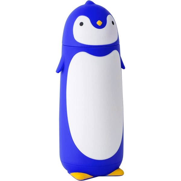 Penguin vakuumtermos resemugg i rostfritt stål te vattenflaska kaffeflaska (blå)