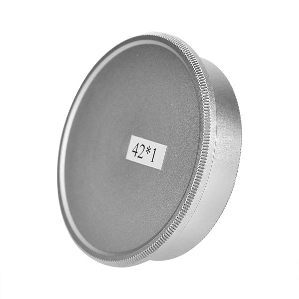 Hållbar metallskyddande kropp fram och bak linsdammskyddskåpa för M42 skruvfäste (silver)