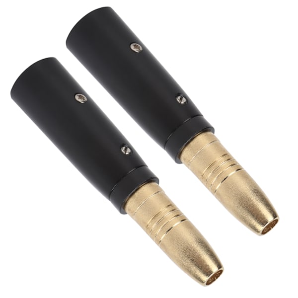 2 kpl Audio-sovitin XLR-uros naaru - Mikrofonikaiutinmuunnin Kultapinnoitettu liitin