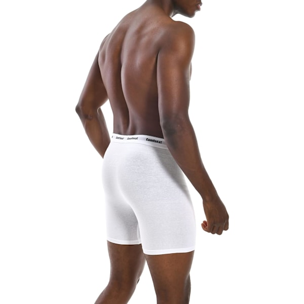 Mäns 6-pack boxershorts mjuka andningsbara underkläder S-XXL Open Fly Latte All White Pack-6