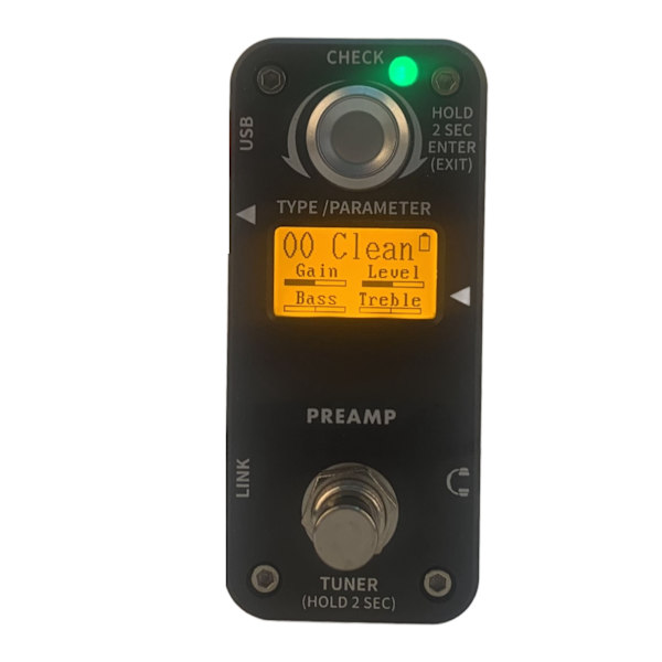Förförstärkare Effektpedal Ostämd Ljud Överbelastning Distorsion Metall Ton Elgitarr Effektor