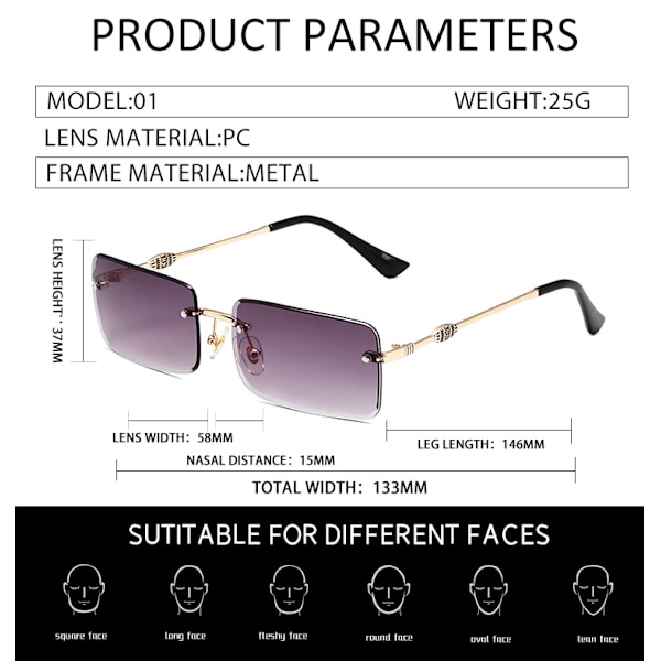 Oversized firkantede store solbriller til kvinder og mænd - Fashion Top Baddie Shades