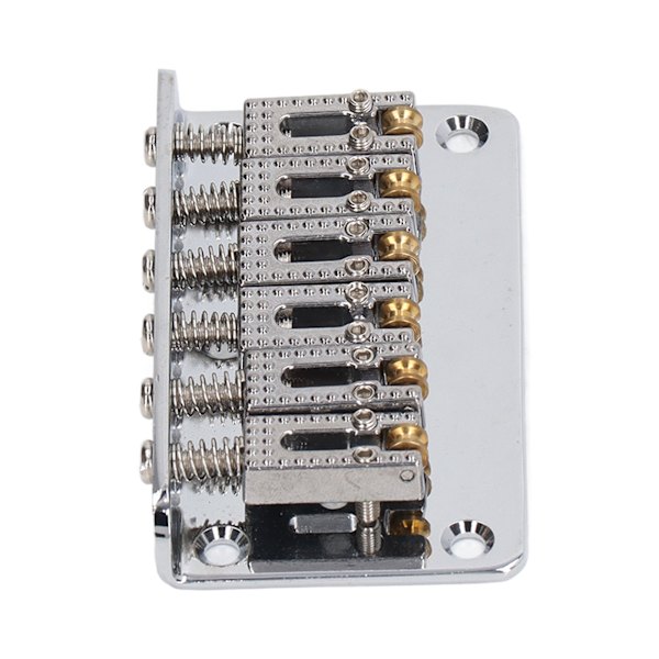 Hardtail Saddle Bridge 6 String 78mm Zinklegering Koppar Elektrisk Gitarr Bridge för Utbyte Silver