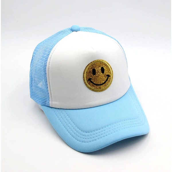 Trucker Hat til kvinder og mænd - Justerbar skummesh baseball cap til kvinder og mænd (himmelblå)