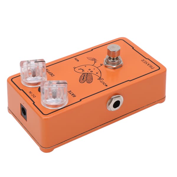 Phase Effect Metal Rate Depth Knobs Kitara Monoblock Phaser Poljin Sisäänrakennettu 9V 300mAh Akku
