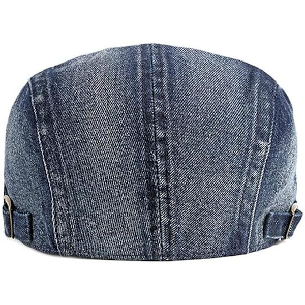 Hatt for menn i denim og bomull, Newsboy-stil, Ivy Gatsby, kjøring, jakt, Cabbie, 2-pakning