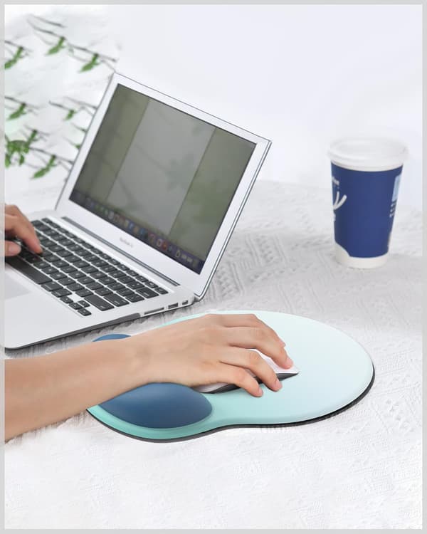 Ergonomisk Musematte med Håndleddstøtte, Komfortabel Musematte Håndleddstøtte, Lindrer Håndleddssmerter Gel Musematte, Sklisikker Gummisokkel Musematte