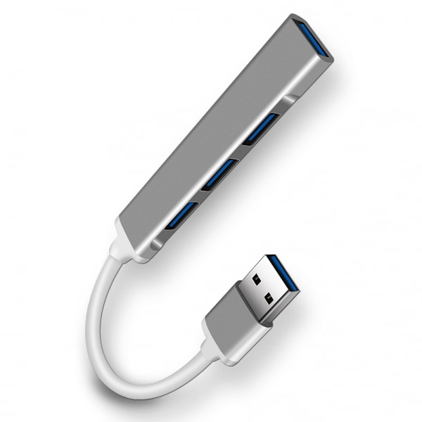 USB-splitter 3.0 hub, en drag fyra aluminiumlegering USB-förlängare mini dockningsstation tillbehör