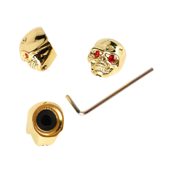 3 st elektriska gitarr dödskalleknoppar metall volym ton huvudlock basersättningsdel GD305 guld
