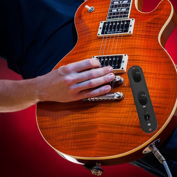 Elektrisk gitarr kontrollplatta switch svart metall förtrådad ledningsnät ratt styrenhet