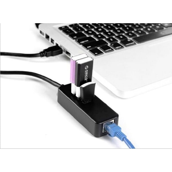 USB3.0 til RJ45 Gigabit nettverkskort 1000m Gigabit nettverkskort med hub3.0 Gigabit nettverkskort hub-fri stasjon