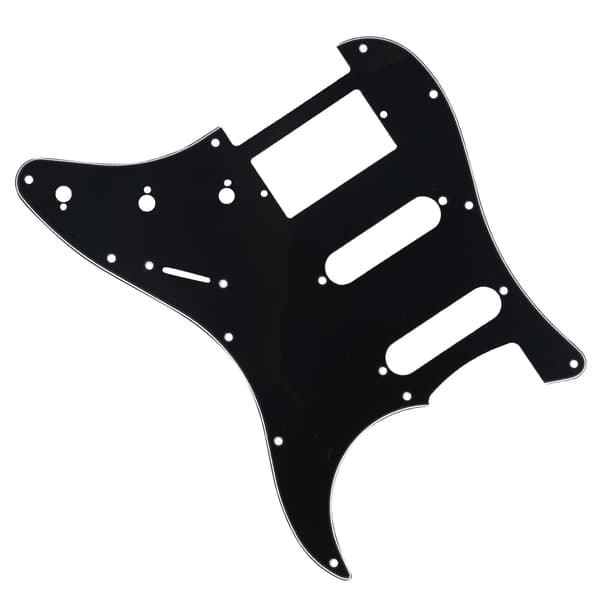 Kvalitets 11-håls Elektrisk Gitarr SSD Pickguard Tillbehör för ST SQ SSH Gitarer (Svart)