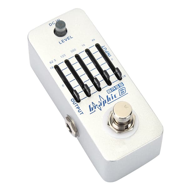 Metallskal Grafisk B Bas EQ Effektpedal ±18dB Justerbar Gitarr Equalizer