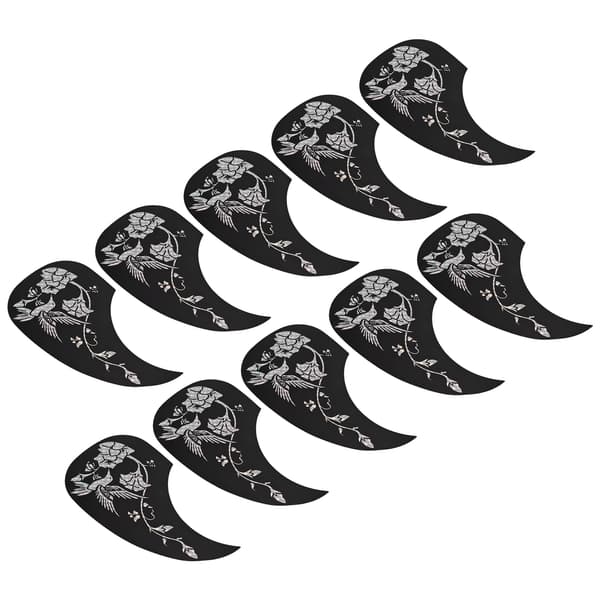 10 st gitarrskyddsplattor PVC akustisk gitarr repfria plektrumskydd stränginstrument tillbehör silver