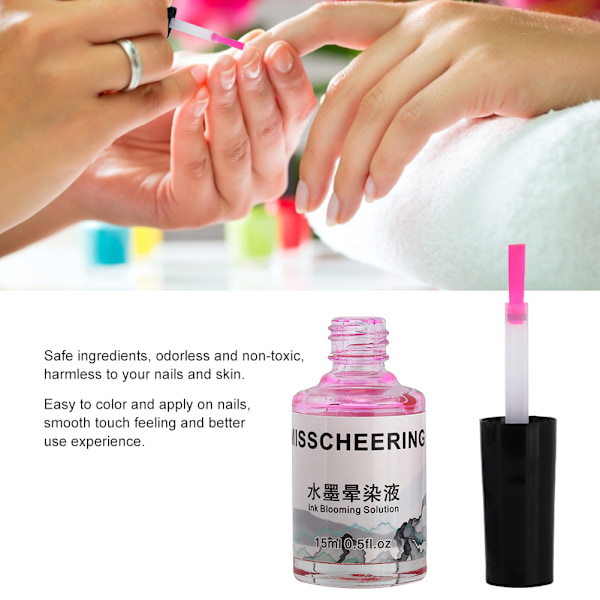 15ML Vattenfärg Bläck Nagellack Målningsgel Marmor Gradient DIY Dekoration Manikyr Nagelverktyg 11#