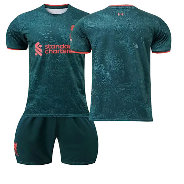 2023 Liverpool udebane grøn fodboldtrøje sæt-NO NUMBER#M NO NUMBER #M