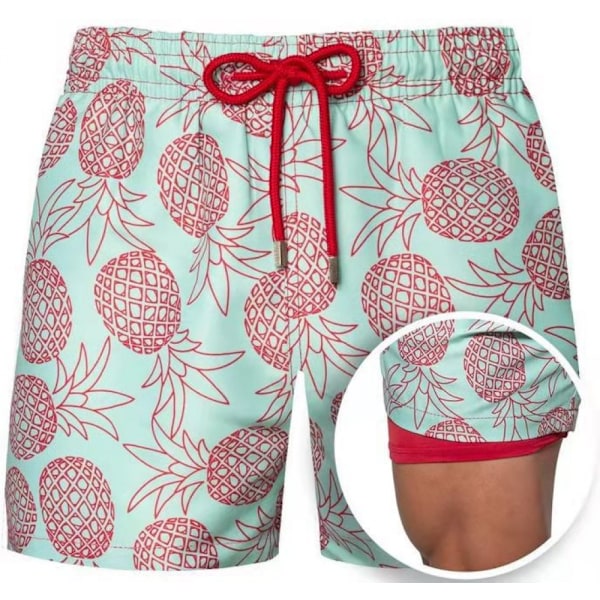 Badbyxor för män Simshorts Board Shorts Quick Dry Beach Shorts-DK6013