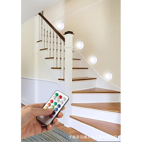 LED Puck Light 3-pack med fjärrkontroll | Trådlös LED-belysning under skåp | Belysning under diskbänk för kök | Batteridrivna lampor  Skåpsbelysning