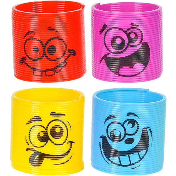 SAYTAY Mega Pack med 50 spiralfjädrar - Diverse Emoji Silly Faces och färger, Mini Spring Toy för festfavorit