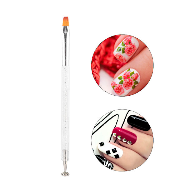 DIY Magnetisk Nagelkonst Manikyr Penna Verktyg Kit Ritning Målning Pensel Set (UV-gelpenna)