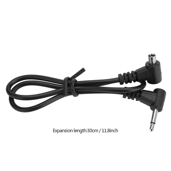 12-tommer/30CM Letvægts Flash PC Synkroniseringskabel 2,5 mm Stik til Han PC Synkroniseringskabel
