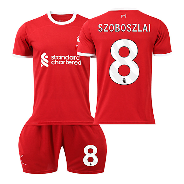 Liverpool Børnefodbolddragt 2023-2024 - Nr. 8 SZOBOSZLAI#16 No.8 SZOBOSZLAI #16