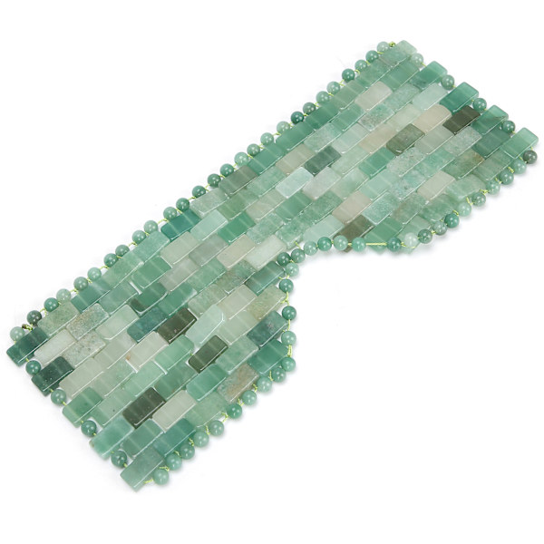 Ögonmask ansiktsmassager Naturlig Jade Sten Släcker Trötthet Minskar Sömn Avkoppling Vård Verktyg Aventurin