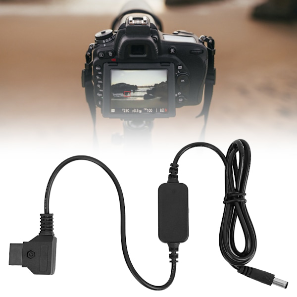 Svart ABS-plast Full Decoded NP-FZ100 till D-tap DC-koppling Adapter Dummy Batteri