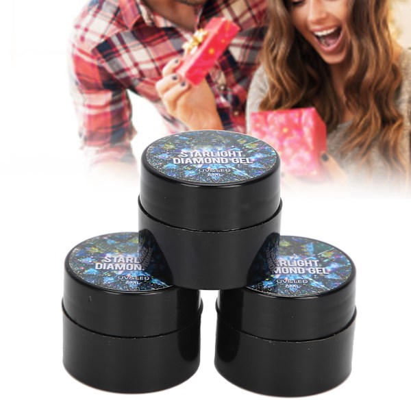 ROSALIND 3 kpl 5 ml Kynsilakka Geeli Kiiltävä UV-geeli DIY Kynsi Taide Geelilakka Manikyyri Tarvikkeet