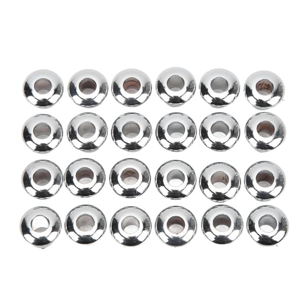 24 st gitarrsträngsknappar Ferrules 10 mm Högpresterande plastmaterial Halvstängt design Gitarrdelar Silver