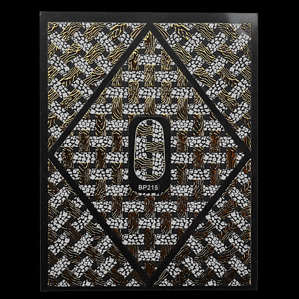 8 st Nail Sticker Nail Art 3D Plast Guld Bronsering Dekaler Dekorationer Manikyr Verktyg