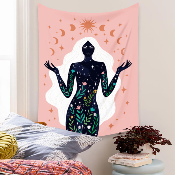 Wekity Boho Gobelin Æstetisk Kunst Hjem Baggrund Stof Dekoration Gave Gobelin Stue Soveværelse Dekoration (520-7, 39 X 59 tommer)