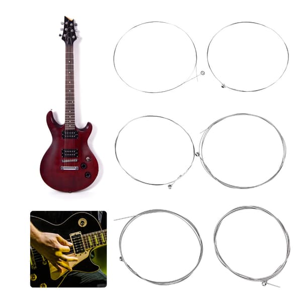 Gitarrsträng för elgitarrer Musikinstrument Tillbehör Del(E100 Silver)