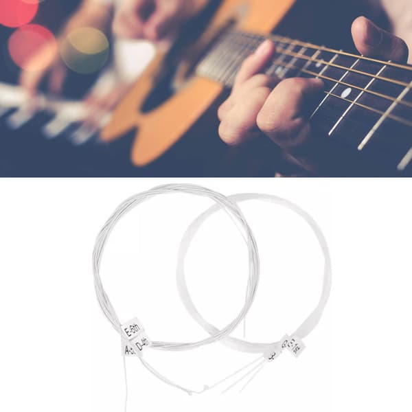 Klassiska gitarrsträngar 28 till 43 mätare Anti-rost beläggning Klar stabil nylon gitarrsträng set