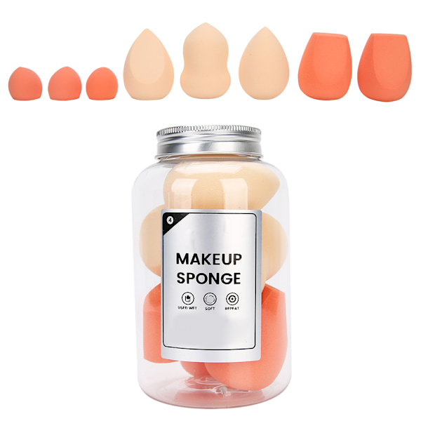 MAANGE 8 kpl Meikkisientä Märkä/Kuiva Kaksoiskäyttöinen Pehmeä Pölyhöyhen Meikkityökalu 2 Väriä